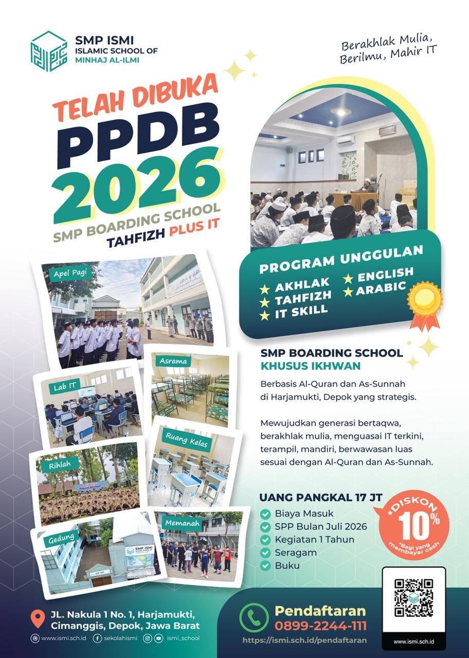 Penerimaan Peserta Didik Baru (PPDB) SMP ISMI Tahun Ajaran 2026-2027